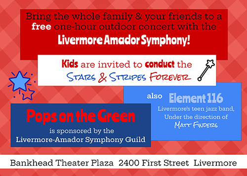 back side of flyer for the LAS Pops concert on 9/26/26