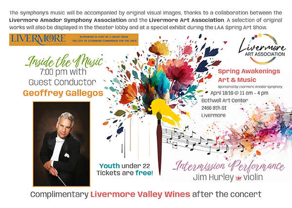 back of postcard ad for LAS concert on 4/11/26