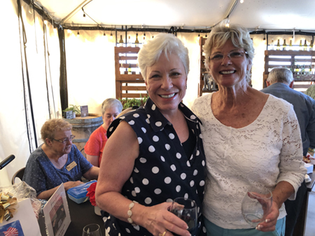 Linda Tinney and Carole Lince at Sipping 2021